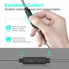 Carica l'immagine nel visualizzatore di Gallery, Cuffie in ear con microfono integrato, Auricolari con bassi potenti, 3.5 mm Nero