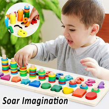 Carica l'immagine nel visualizzatore di Gallery, Gioco educativo in legno per bambini età pre scolare per imparare a contare, Set