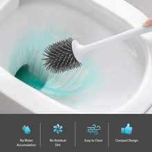 Carica l'immagine nel visualizzatore di Gallery, Set di spazzole per WC in Silicone Morbido, Scopino e Supporto per Toilette