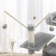 Carica l'immagine nel visualizzatore di Gallery, FEANDREA Tiragraffi, Albero per Gatti, con Amaca, Grigio Chiaro chiaro