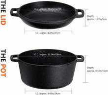 Carica l'immagine nel visualizzatore di Gallery, Overmont Pentola Olandese 4.73 L/ 5 Quart Padella Casseruola in Ghisa...