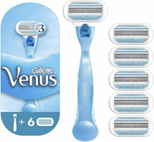 Carica l'immagine nel visualizzatore di Gallery, Rasoio da donna Gillette Venus ComfortGlide Spa Breeze + 6 lamette di ricambio