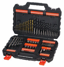 Carica l'immagine nel visualizzatore di Gallery, BLACK+DECKER, Set di Punte per forare su Muratura, Metallo e Legno, 109 pezzi