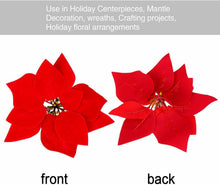 Carica l'immagine nel visualizzatore di Gallery, HMILYDYK 20PCS Christmas Decor fiori artificiali rosso stella di Natale...