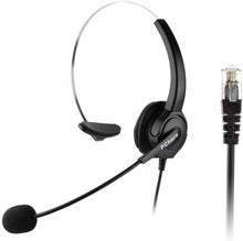 Carica l'immagine nel visualizzatore di Gallery, Cuffie Regolabili per Telefono Fisso con Spina 4-Pin RJ9 e Microfono integrato