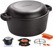Carica l'immagine nel visualizzatore di Gallery, Overmont Pentola Olandese 4.73 L/ 5 Quart Padella Casseruola in Ghisa...
