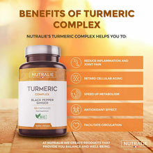 Carica l'immagine nel visualizzatore di Gallery, Curcuma Curcumina Bio con Piperina e Zenzero Biologico | 120 Capsule...