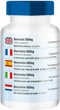 Carica l'immagine nel visualizzatore di Gallery, Quercetina 500 mg - Vegan - Alto dosaggio - 150 Capsule