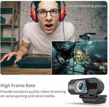 Carica l'immagine nel visualizzatore di Gallery, TedGem Webcam 1080p, PC con Microfono Full HD USB per...