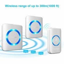 Carica l'immagine nel visualizzatore di Gallery, 2x Campanelli Wireless Impermeabile, 52 Suonerie, Indicatori LED, portata 300mt