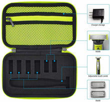 Carica l'immagine nel visualizzatore di Gallery, Custodia da viaggio rigida in Eva compatibile per Philips OneBlade e testine