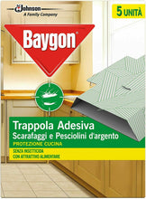 Carica l'immagine nel visualizzatore di Gallery, 5 x Trappola per insetti scarafaggi e pesciolini d'argento, Protezione adesiva