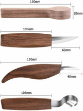 Carica l'immagine nel visualizzatore di Gallery, Set di Strumenti per Intaglio del Legno, Coltello da in Legno Kit 1