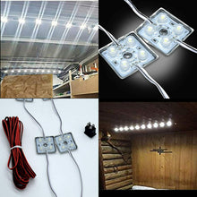 Carica l'immagine nel visualizzatore di Gallery, 10 x Moduli di luci a LED per interni rimorchi fugoni, 4 LED ogni modulo 12 V