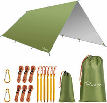 Carica l'immagine nel visualizzatore di Gallery, Tenda da campeggio parasole da 3 x 4 m in nylon, Protezione UV e pioggia, Verde
