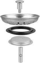 Carica l'immagine nel visualizzatore di Gallery, Tappo da 78 mm per lavello da cucina in acciaio INOX Ad incastro con guarnizione