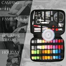 Carica l'immagine nel visualizzatore di Gallery, Accessori da cucito con custodia portatile, Kit completo con aghi fili 92 pezzi
