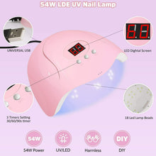 Carica l'immagine nel visualizzatore di Gallery, 54W UV Lampada Kit Unghie Gel Completo,Jane Choi Extension Set...