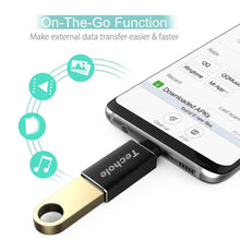Carica l'immagine nel visualizzatore di Gallery, Adattatore USB C,Techole tipo C [ 3 pack ], Connettore Nero