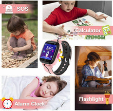 Carica l'immagine nel visualizzatore di Gallery, Smartwatch Bambini - Telefono con SOS Gioco Musica Camera Rosa