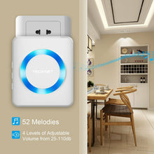 Carica l'immagine nel visualizzatore di Gallery, 2x Campanelli Wireless Impermeabile, 52 Suonerie, Indicatori LED, portata 300mt