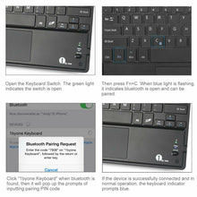 Carica l'immagine nel visualizzatore di Gallery, Tastiera Bluetooth Ricaricabile Ultra Sottile con Multi touch, Android e Windows