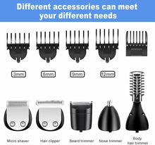 Carica l'immagine nel visualizzatore di Gallery, 10 in1 Impermeabile IPX7 Tagliacapelli kit uomo Professionale...