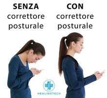 Carica l'immagine nel visualizzatore di Gallery, HEALINGTECH Fascia Posturale Spalle e Schiena Correttore Postura Uomo e Nero