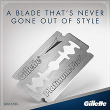 Carica l'immagine nel visualizzatore di Gallery, 50 x Lamette di ricambio per rasoio manuale di sicurezza, Gillette Platinum Plus