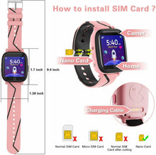 Carica l'immagine nel visualizzatore di Gallery, Smartwatch Bambini - Telefono con SOS Gioco Musica Camera Rosa