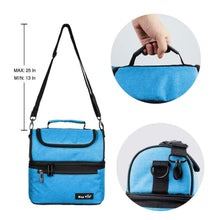 Carica l'immagine nel visualizzatore di Gallery, Borsa Termica Pranzo con Tracolla Grande Capacità Blue