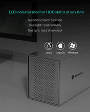 Carica l'immagine nel visualizzatore di Gallery, Yottamaster [80TB &amp; UASP] Alluminio Tipo C 5 Baia Custodia per 5 Bay, C