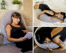 Carica l'immagine nel visualizzatore di Gallery, Cuscino Allattamento e Cuscino Gravidanza per Dormire, misura XXL, 100% Cotone