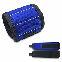 Carica l'immagine nel visualizzatore di Gallery, Braccialetto magnetico con 15 potenti magneti e tasche per contenere Blu