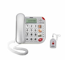 Carica l'immagine nel visualizzatore di Gallery, Telefono con fili con tasti grandi e pulsante per chiamata di emergenza, Brondi