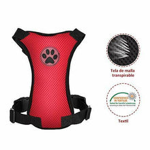 Carica l'immagine nel visualizzatore di Gallery, SlowTon Set di Cinture Sicurezza per Cani, S, Pettorina e cintura (rosso)