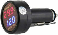 Carica l'immagine nel visualizzatore di Gallery, Voltometro per accendisigari 12 V, Termometro con display LCD per auto, Piccolo