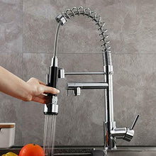 Carica l'immagine nel visualizzatore di Gallery, GAVAER Rubinetto per Cucina, con Spruzzatore e Bocca Girevole, (Ottone-e6024)