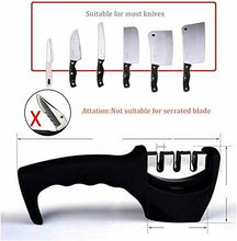 Carica l'immagine nel visualizzatore di Gallery, Utensile professionale affilacoltelli per coltelli da cucina, Affilatura 3 in 1