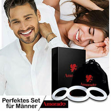 Carica l'immagine nel visualizzatore di Gallery, Amorado, set di 3 anelli per il pene (cock ring) in silicone, un M, Bianco