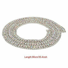 Carica l'immagine nel visualizzatore di Gallery, Nastro di 3 maglie con strass a catena in rilievo per Argento
