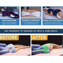 Carica l'immagine nel visualizzatore di Gallery, CUSCINO PER GAMBE MEMORY FOAM SUPPORTO ORTOPEDICO GINOCCHIA SCHIENA