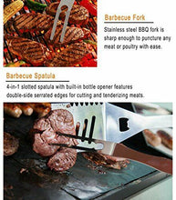 Carica l'immagine nel visualizzatore di Gallery, grilljoy 20pcs Set di Utensili da Barbecue, Accessori BBQ in Acciaio Silver