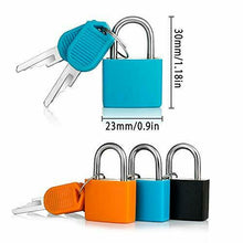 Carica l'immagine nel visualizzatore di Gallery, 3Piece Mini lucchetto con set di chiavi, colorato per bagagli...
