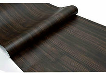 Carica l'immagine nel visualizzatore di Gallery, Carta autoadesiva in vinile con venature del legno di noce scuro, per...