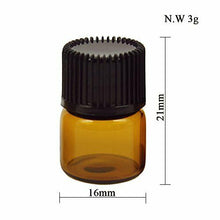 Carica l'immagine nel visualizzatore di Gallery, Yizhao Essential Oil 1ml Amber Sample Glass Bottle, Samll marrone