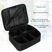 Carica l'immagine nel visualizzatore di Gallery, DIMJ Porta Trucchi da Viaggio, Borsa Trucco Professionale Beauty Case Nero