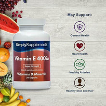 Carica l'immagine nel visualizzatore di Gallery, Vitamina E 400 UI - 240 capsule - 8 mesi di trattamento - SimplySupplements