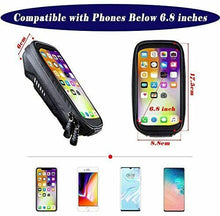 Carica l'immagine nel visualizzatore di Gallery, Porta cellulare per manubrio impermeabile con touch per schermo smartphone Nero