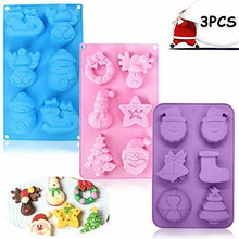 Carica l'immagine nel visualizzatore di Gallery, Christmas stampini in silicone BESTZY 3PCS sapone Silicone stampo per...